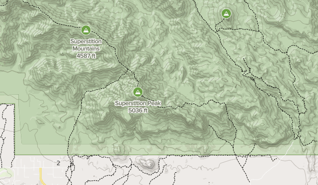 Superstition mountains 2025 hiking map