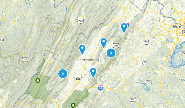 hard hikes Map