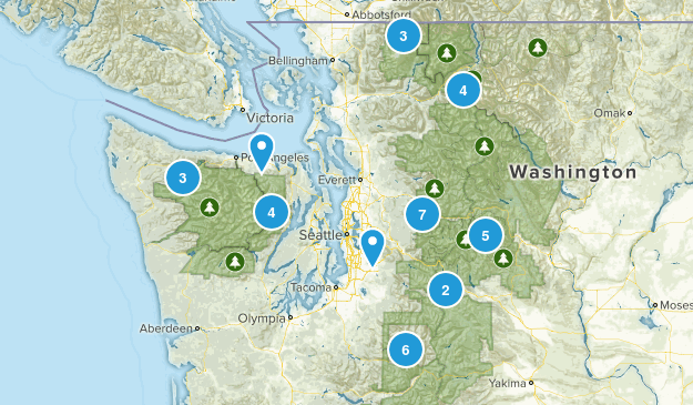 Washington trails Map
