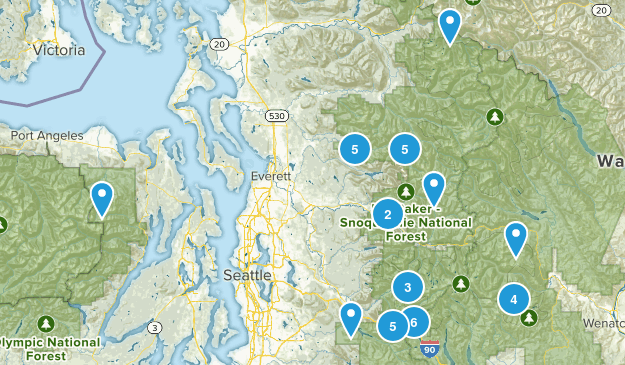 Mountain Lake Hikes Map