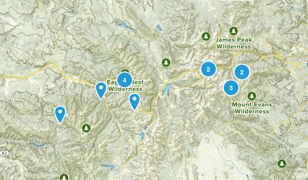 Vail and Idaho Springs (30 min drive) Map