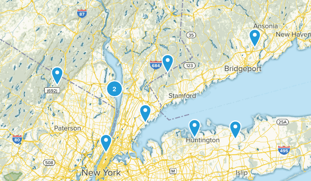 trail running and fishing Map