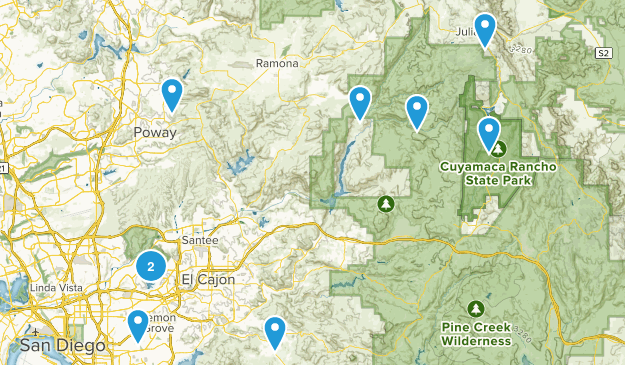 Hiking California Map