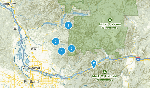 Possible camping spots in SW Washington Map