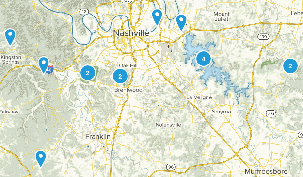 Nashville area Map