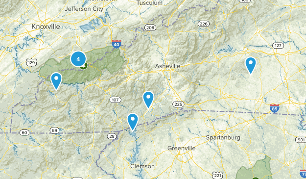 Asheville, NC Map