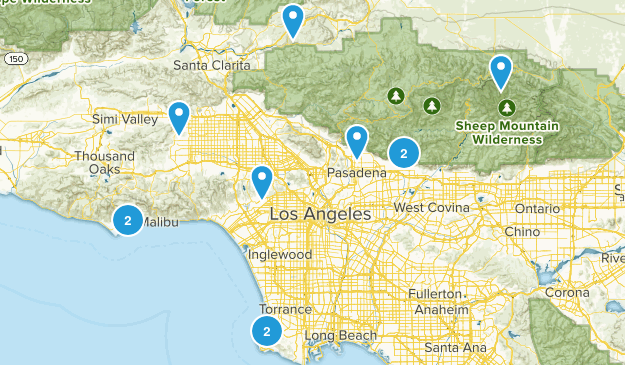 Labor Day Weekend Hikes Map