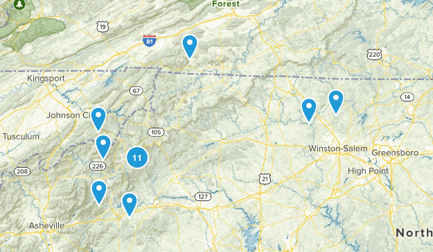 Beech Mountain Hikes Map