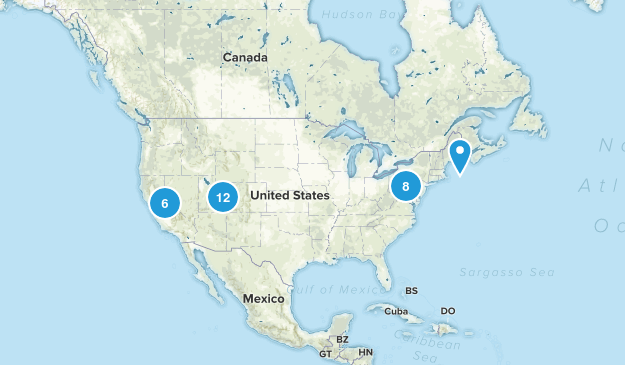 Hikes I've Done Map
