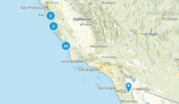 Cali Hikes Map