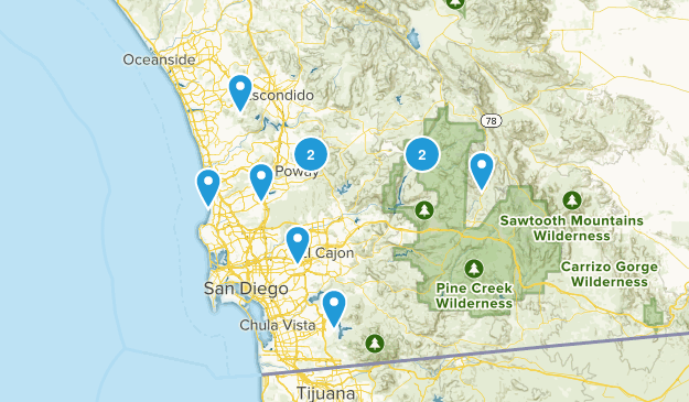 top hikes Map