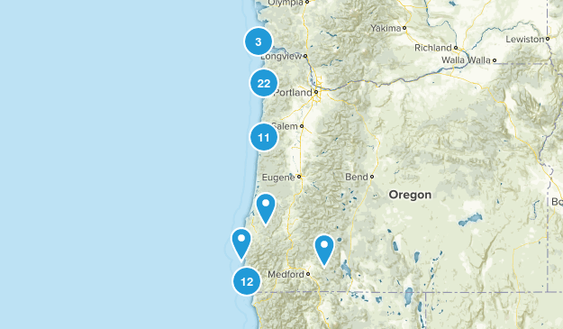 oregon coast trails Map