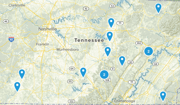 TN Waterfalls Map
