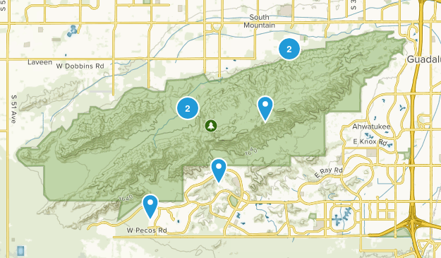 south mountain area Map