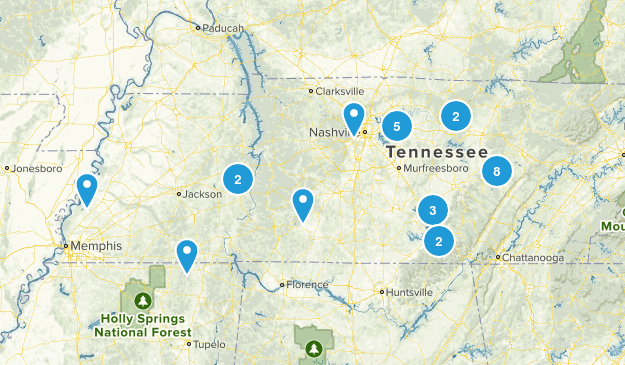 Tennessee Day Hikes Map