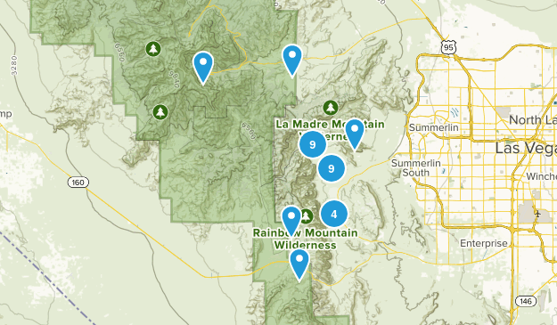 Red Rock Canyon area Map