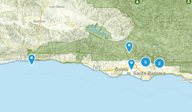 Hikes near SB Map