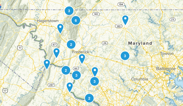 MD Hikes Map