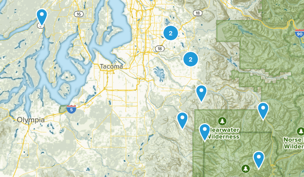Beginning Hikes Map