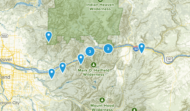 columbia river gorge Map
