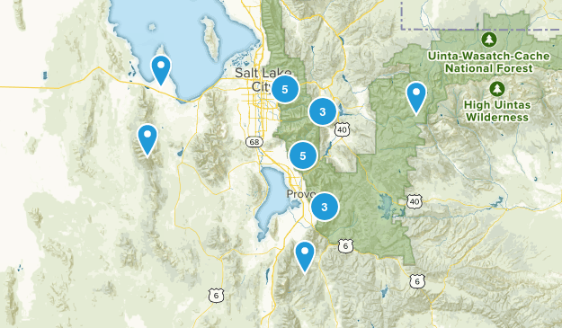 Best Hikes with Dogs - Utah Map