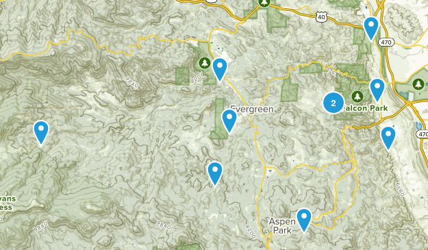 Evergreen Hikes Map