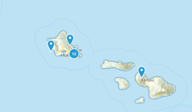 Hawaii trails Map