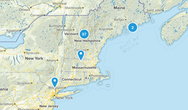 White Mountain Hikes Map