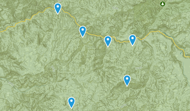 day hikes nearby Map