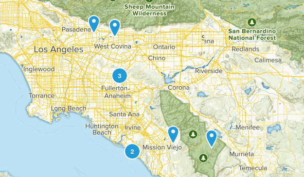 Moderate Hikes Map