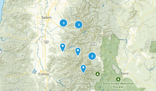 Cascades and foothills Map
