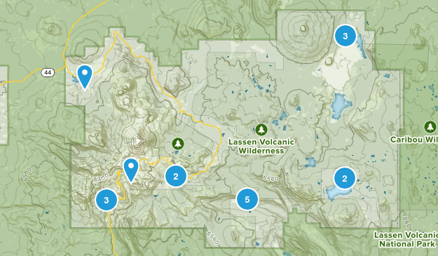 Lassen Hikes Map