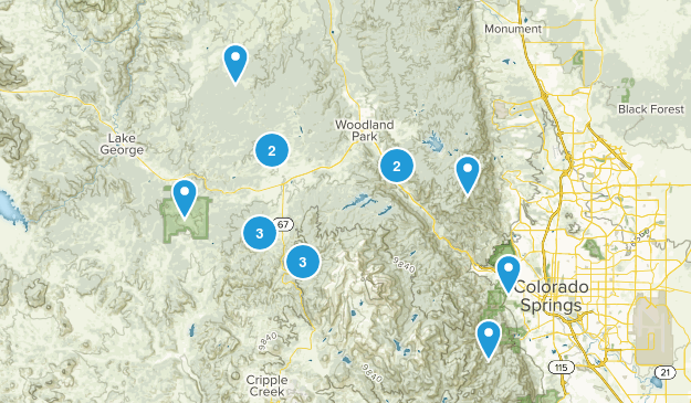 Colorado Hiking Trails Map