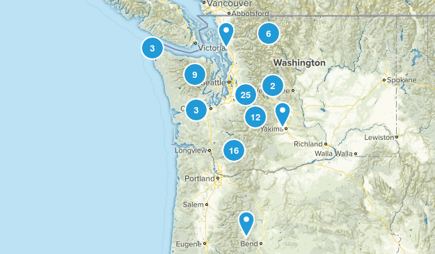 Washington Hikes Map