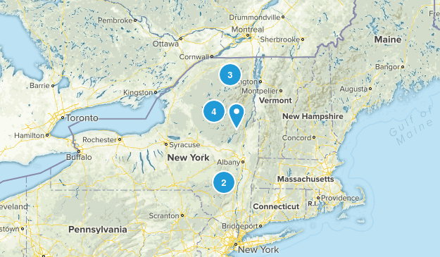 ADK/Catskills Fire Tower Challenege Map