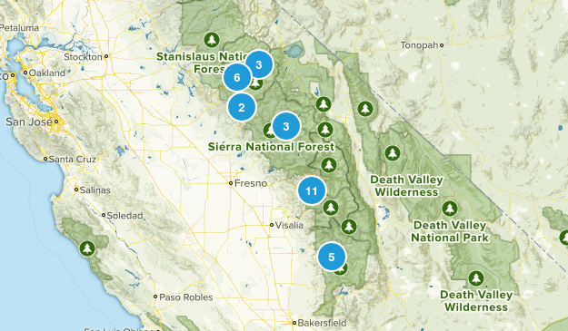 Sierra Nevadas Map