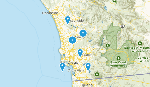 hiking San Diego Map