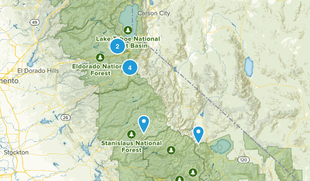 Tahoe Backpacking Map