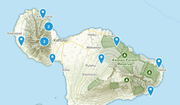 Maui Hikes Map