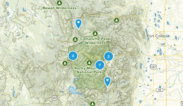 Rocky Mountian National Park Map