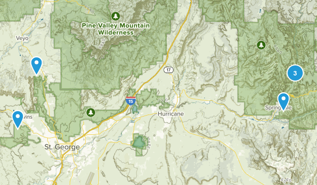 St. George/Zions Map