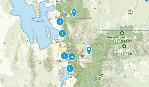 Places with Waterfalls Map