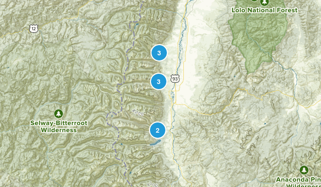 In My Area Hikes Map