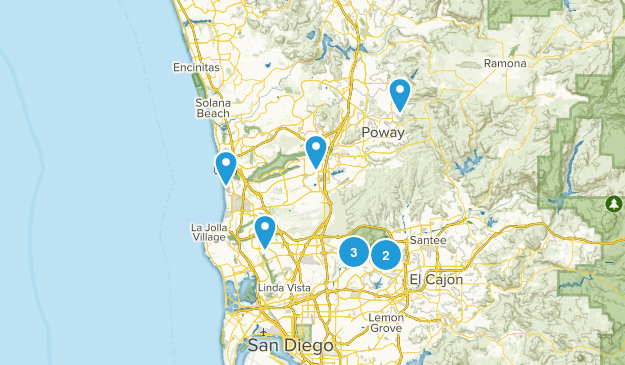 san diego trails Map
