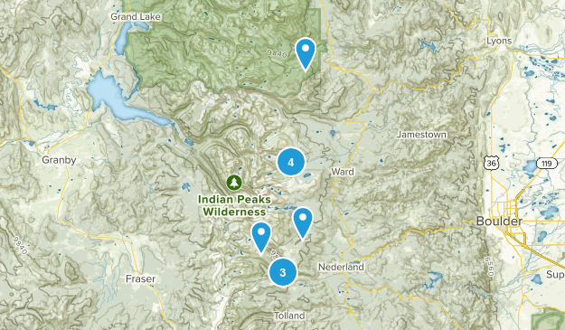 Ward/Nederland/Indian Peaks Map