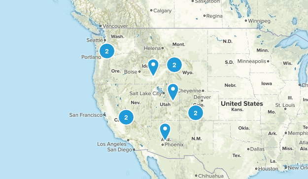 Tallest Peaks Per State Map