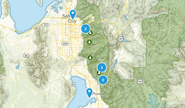 Low-traffic Dog Trails Map