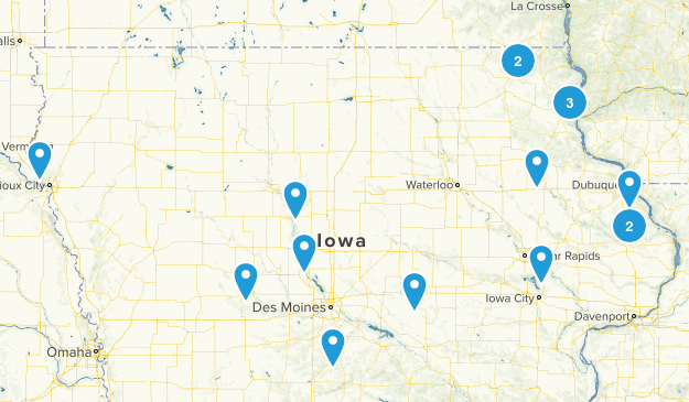 Iowa Hikes Map