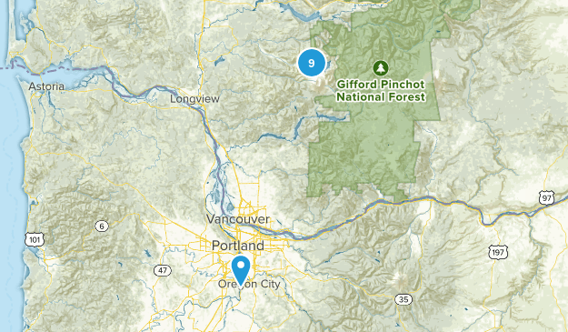 Mt St Helens Map