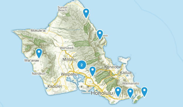 Hawaii Hikes Map